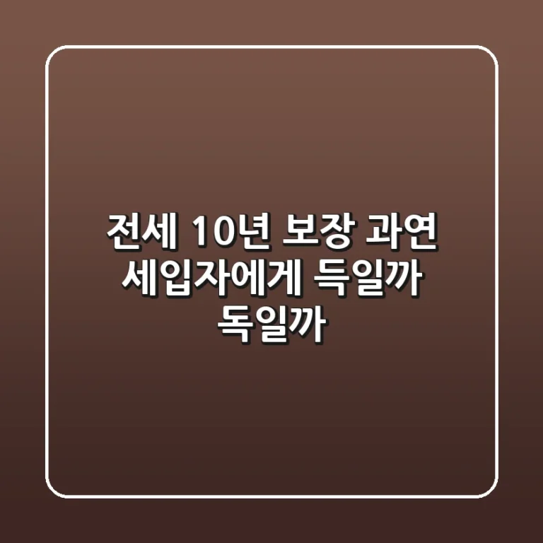 전세 10년 보장, 과연 세입자에게 득일까 독일까?