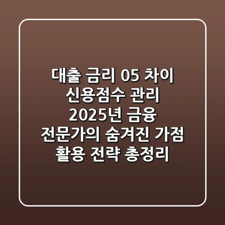 "대출 금리 0.5% 차이?", 신용점수 관리 2025년 금융 전문가의 숨겨진 가점 활용 전략 총정리