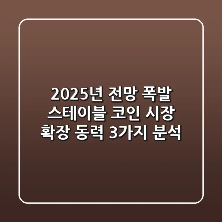 "2025년 전망 폭발", 스테이블 코인 시장 확장 동력 3가지 분석