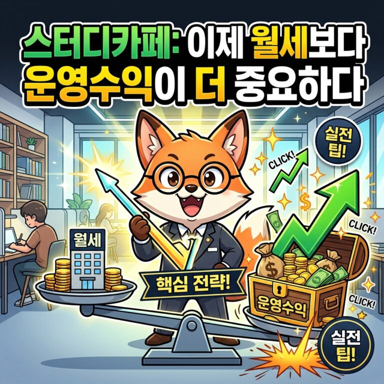 스터디카페, 이제 임대료보다 운영수익이다
