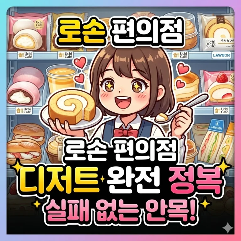 일본 로손 편의점, 실패 없이 디저트 고르는 진짜 안목