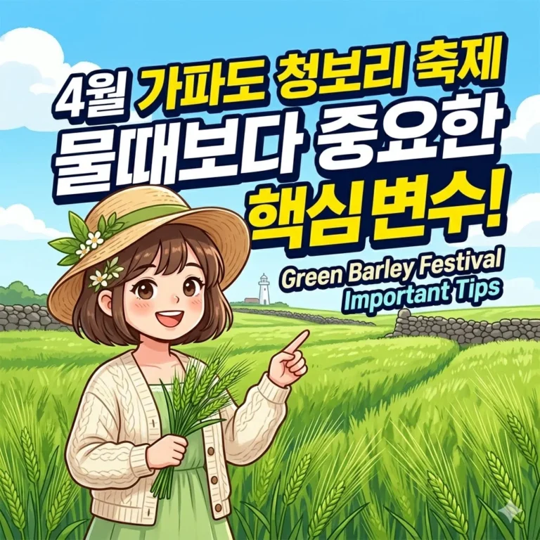 4월 제주 가파도 청보리 축제, 물때보다 중요한 변수