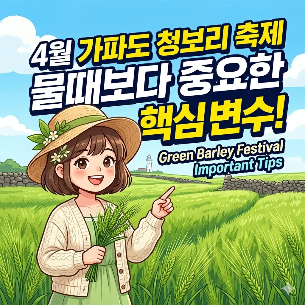 4월 제주 가파도 청보리 축제, 물때보다 중요한 변수