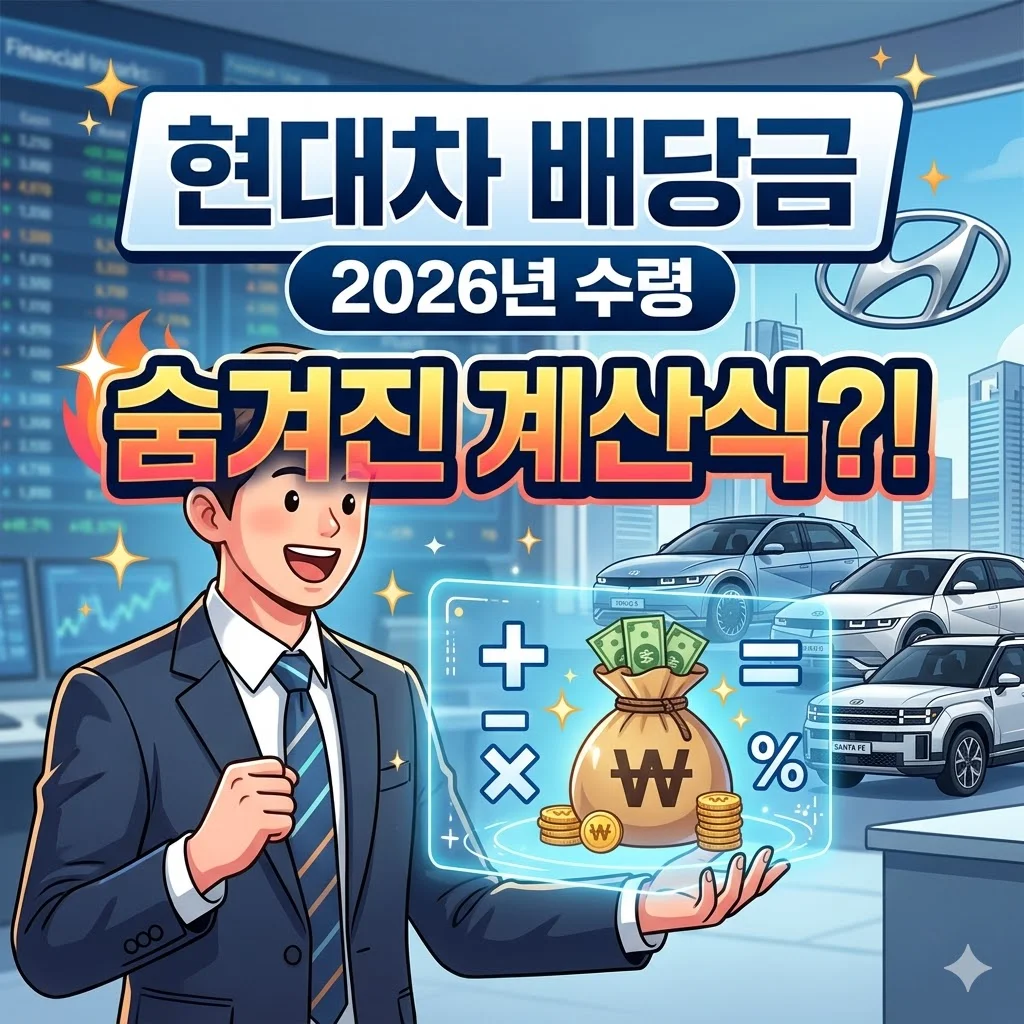 현대차 배당금, 2026년 수령의 숨겨진 계산식
