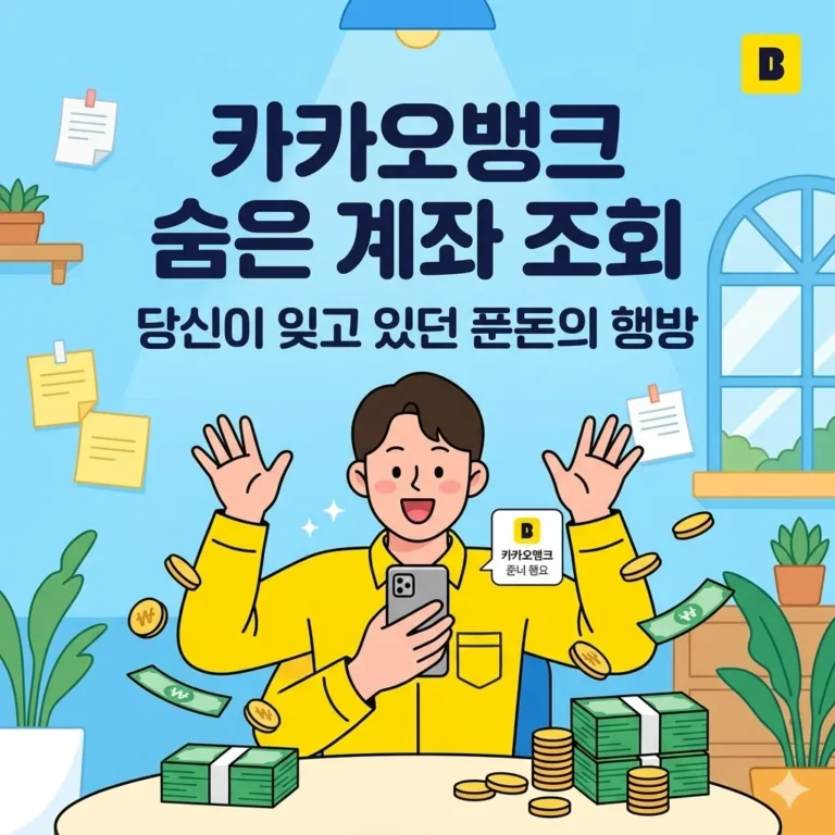 카카오뱅크 숨은 계좌 조회, 당신이 잊고 있던 푼돈의 행방