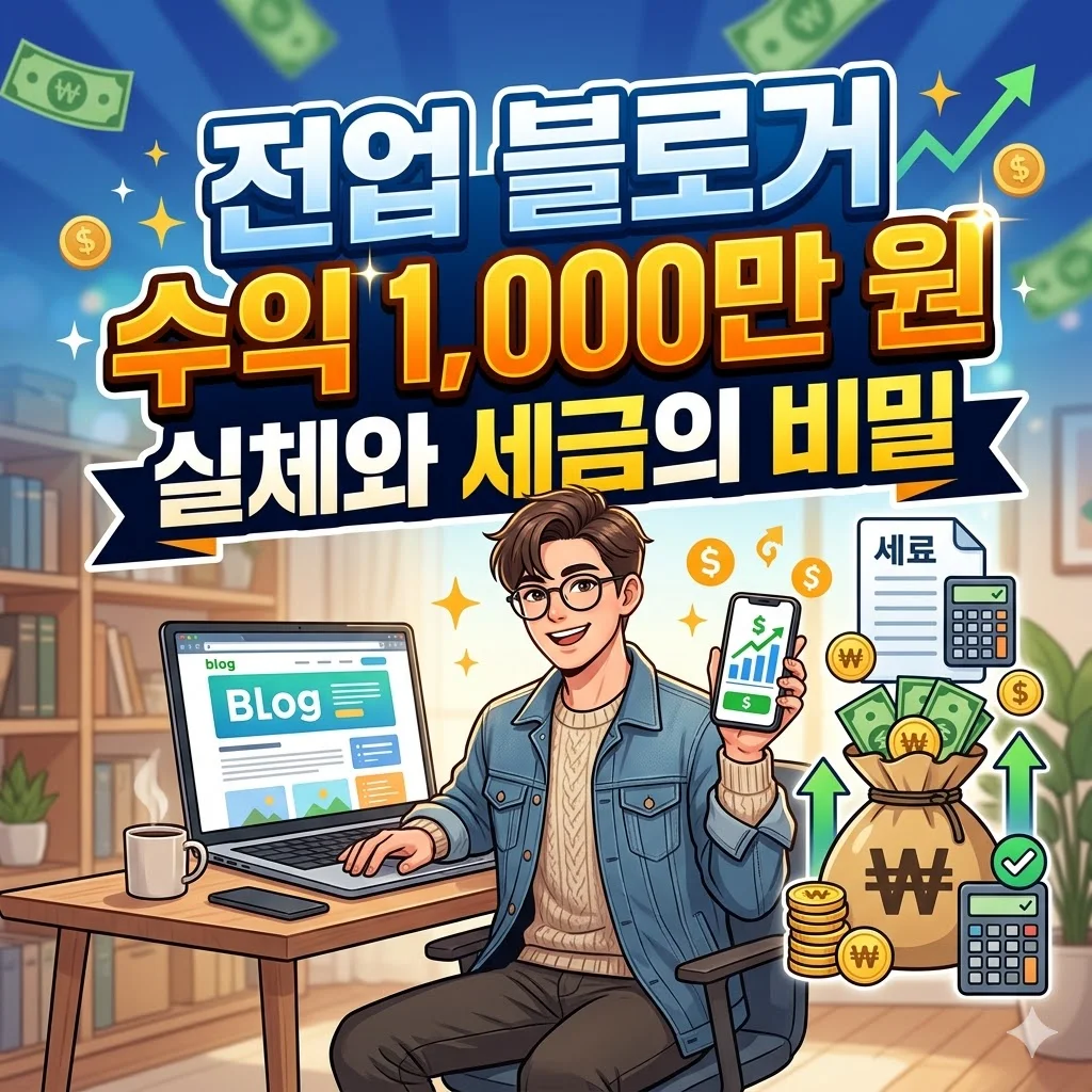 전업 블로거 수익, 1000만 원의 실체와 세금의 비밀