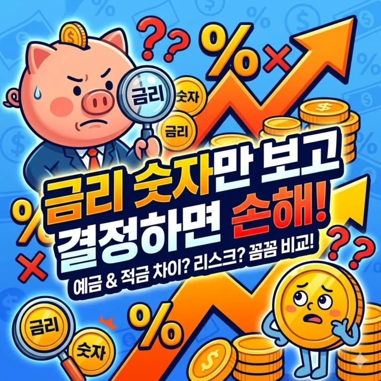 예금과 적금, 금리 숫자만 보고 결정하면 손해인 이유