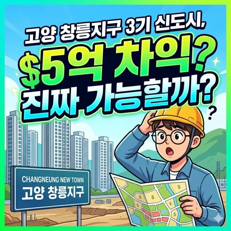 고양 창릉지구 3기 신도시, 5억 차익 진짜 가능할까?