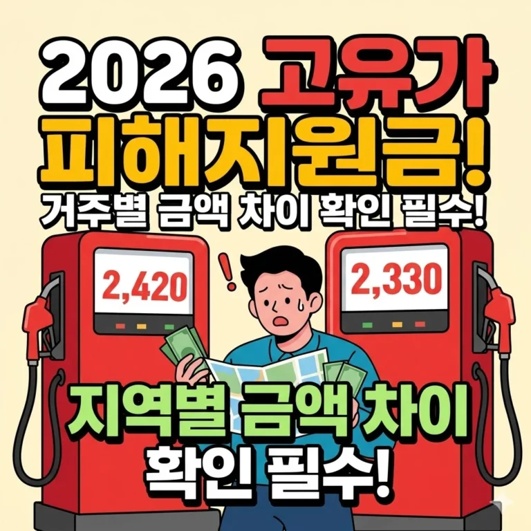 2026 고유가 피해지원금, 거주 지역별 금액 차이 확인하세요