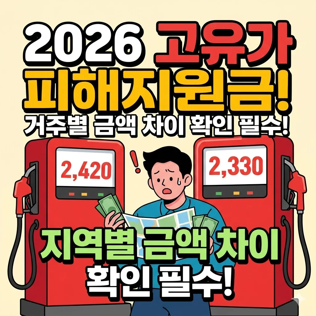 2026 고유가 피해지원금, 거주 지역별 금액 차이 확인하세요
