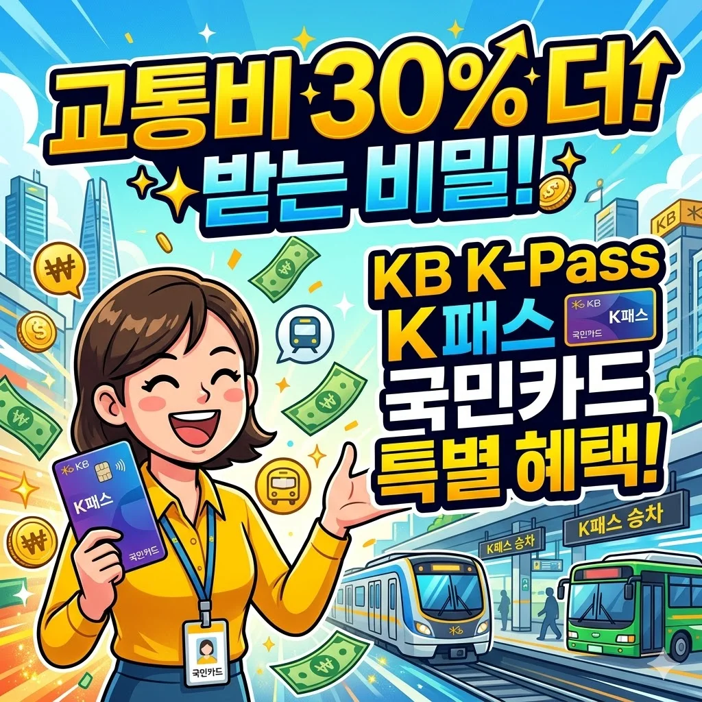 KB국민카드 K-패스 교통비, 30% 더 받는 사람들의 비밀