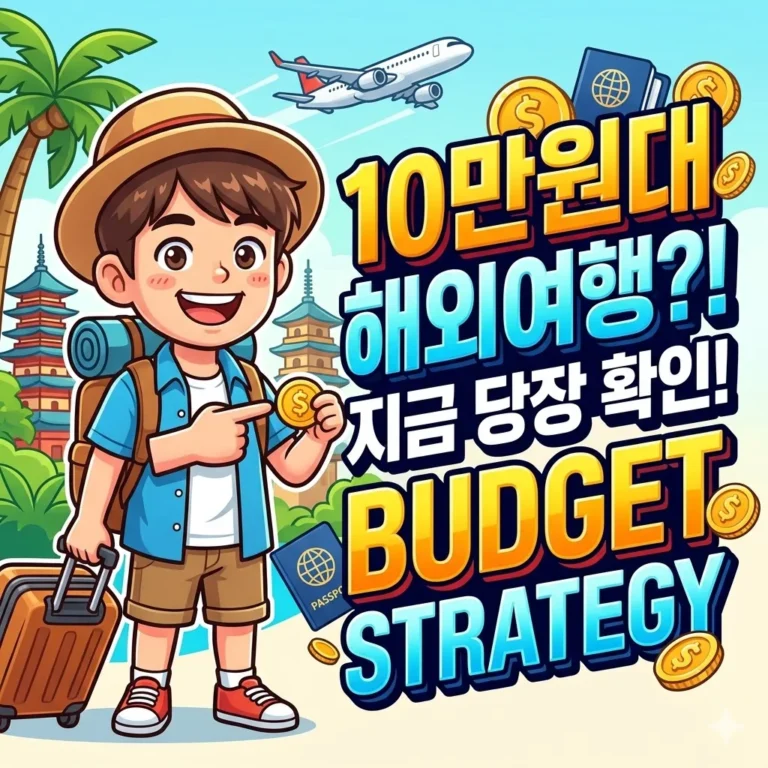 10만원대 해외여행이 막막할 때, 지금 당장 확인해야 할 예산 전략