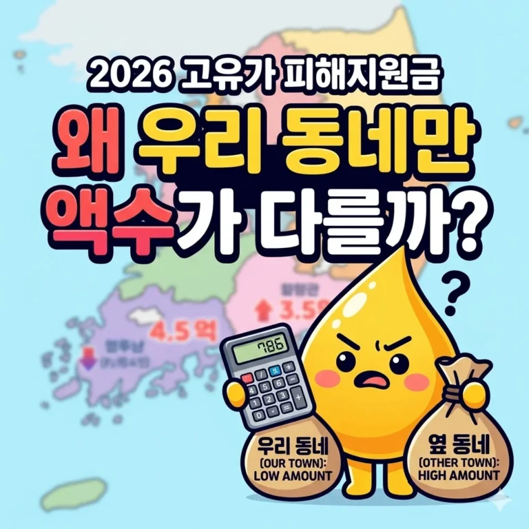 2026 고유가 피해지원금, 왜 우리 동네만 액수가 다를까?