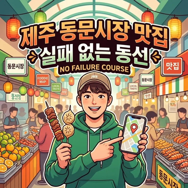제주 동문시장 맛집, 실패 없는 동선을 짜는 법