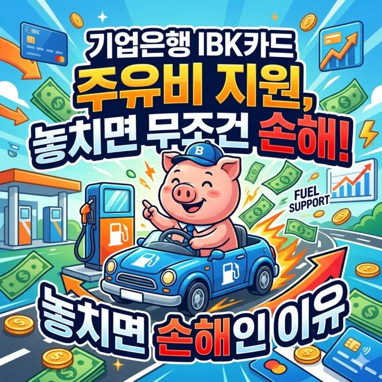 기업은행 IBK카드 주유지원, 놓치면 손해인 이유