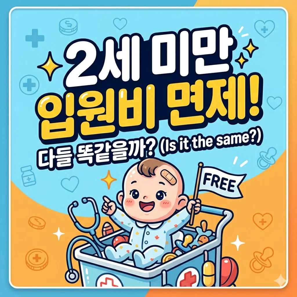 2세미만 영유아 입원진료비 본인부담금 면제, 다들 똑같을까?