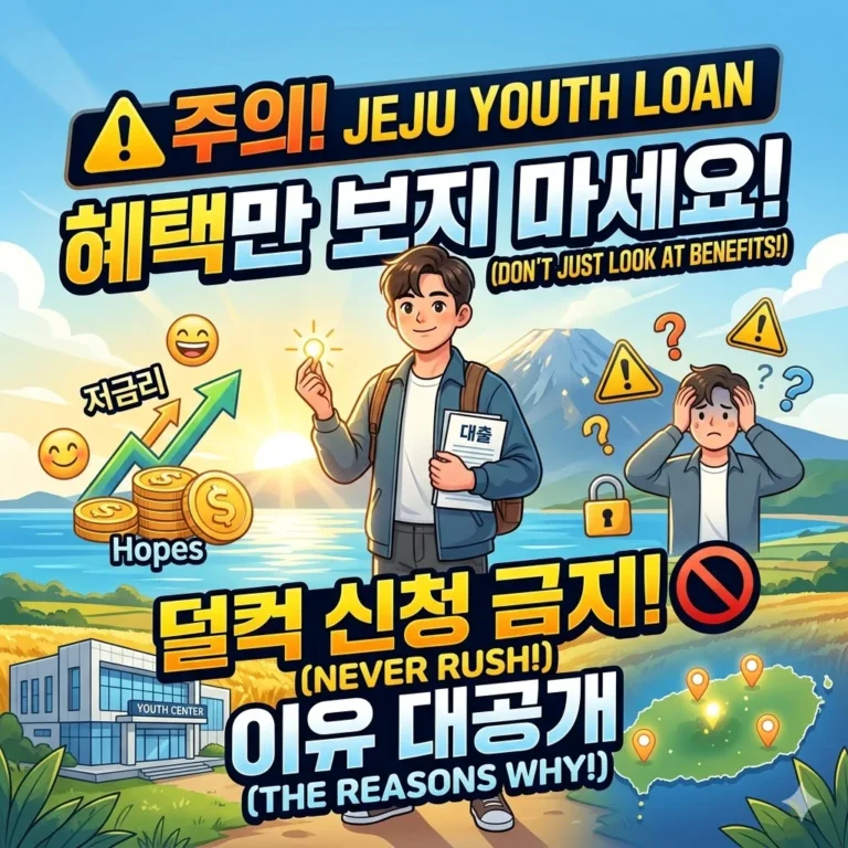 빛나는 제주 청년희망 대출, 혜택만 보고 덜컥 신청하면 안 되는 이유