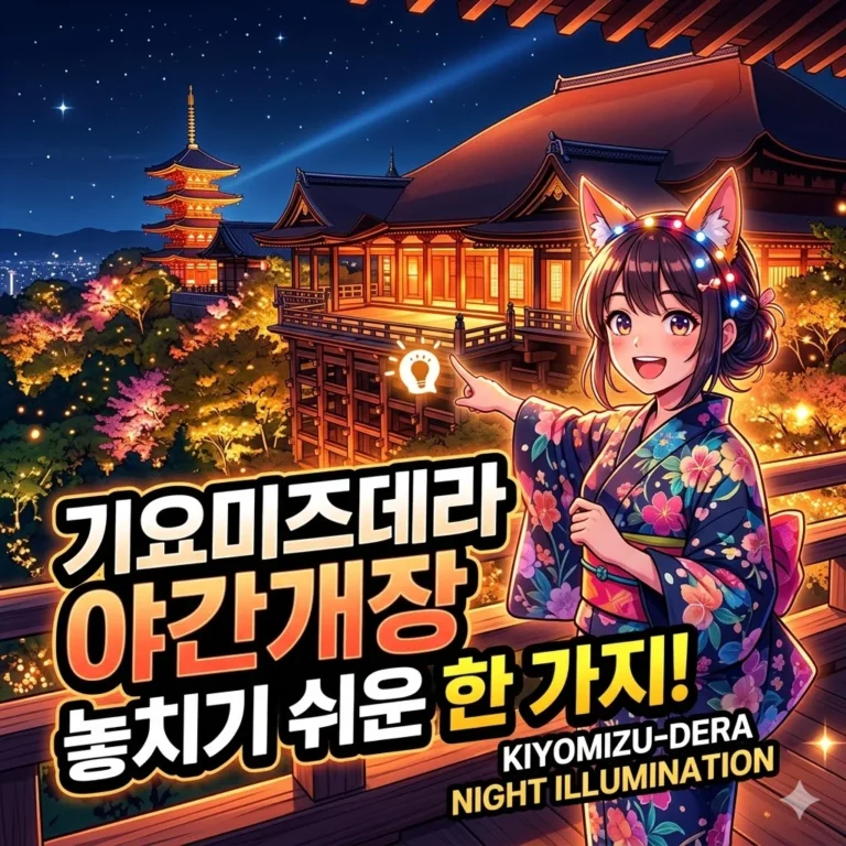 기요미즈데라 야간개장, 당신이 놓치기 쉬운 한 가지