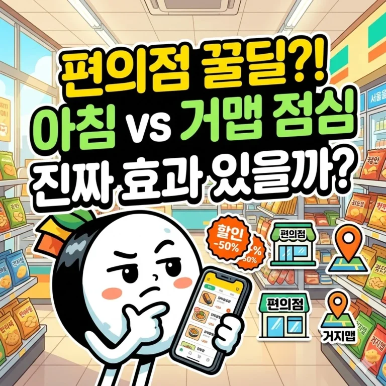 편의점 아침·거지맵 점심 할인, 진짜 효과 있을까?