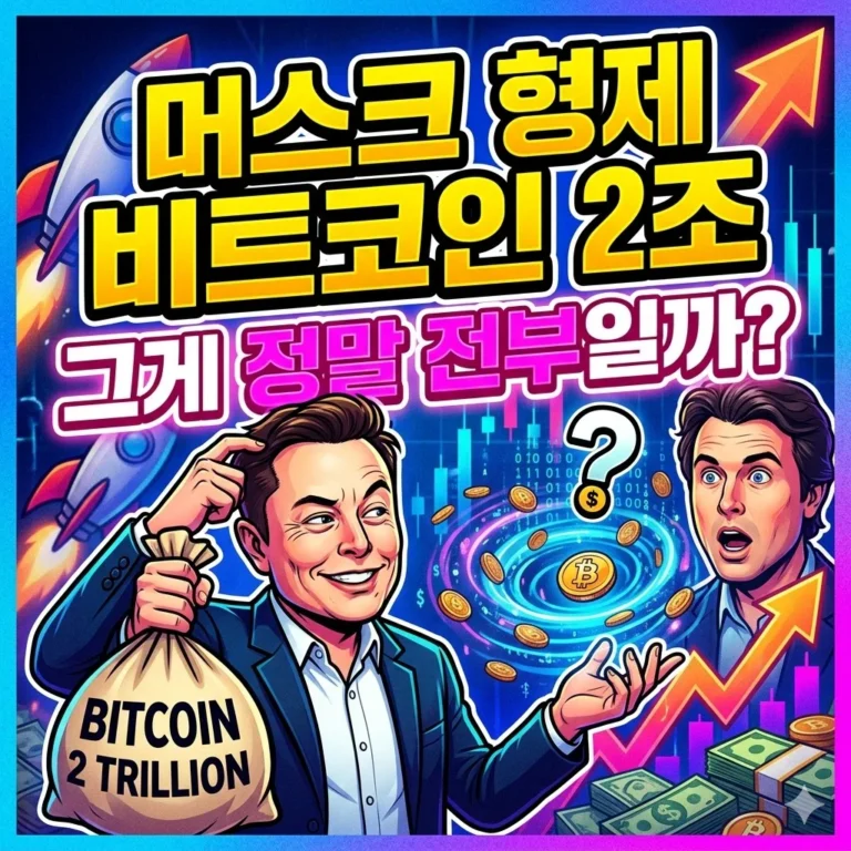 머스크 형제 비트코인 2조, 그게 정말 전부일까?