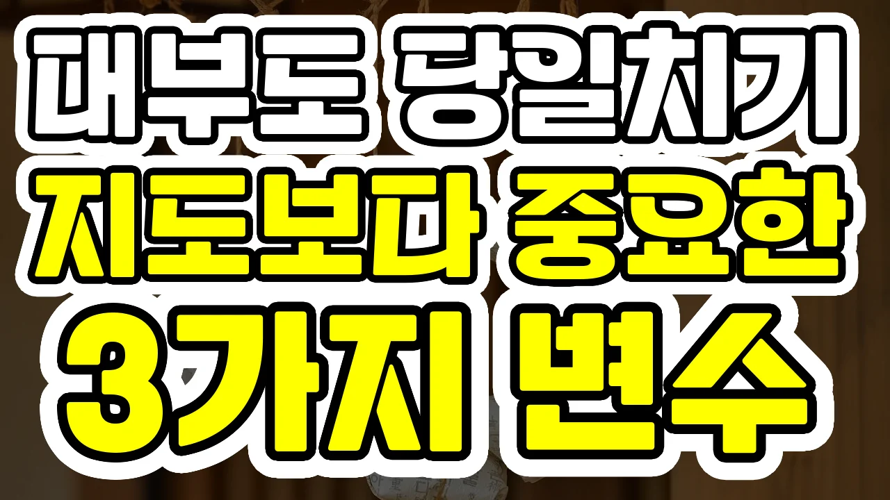 대부도 당일치기, 지도보다 중요한 3가지 변수